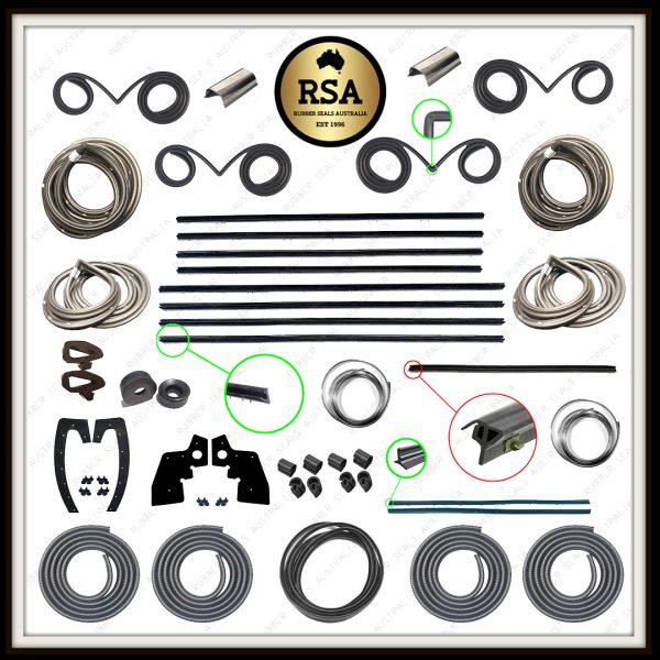 A Rubber Kit Suits Chrysler VH VJ VK Sedan with 1/4 Window