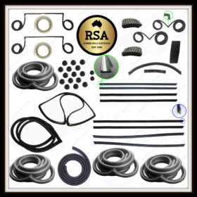 A Rubber Kit Suits Ford TC Sedan Cortina - Without Chrome Mouldings on Door Skins
