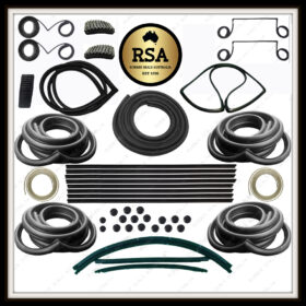 A Rubber Kit Suits Ford TC Sedan Cortina - Chrome Trim Door Belts Type