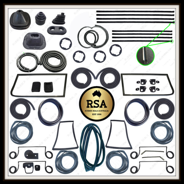 A Rubber Kit Suits Toyota FJ55 with Rounded Front Door, Barn Doors and no Front Quarter Window