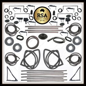 A Rubber Kit Suits Datsun 1200 Sedan - All Black Type Screen Seals