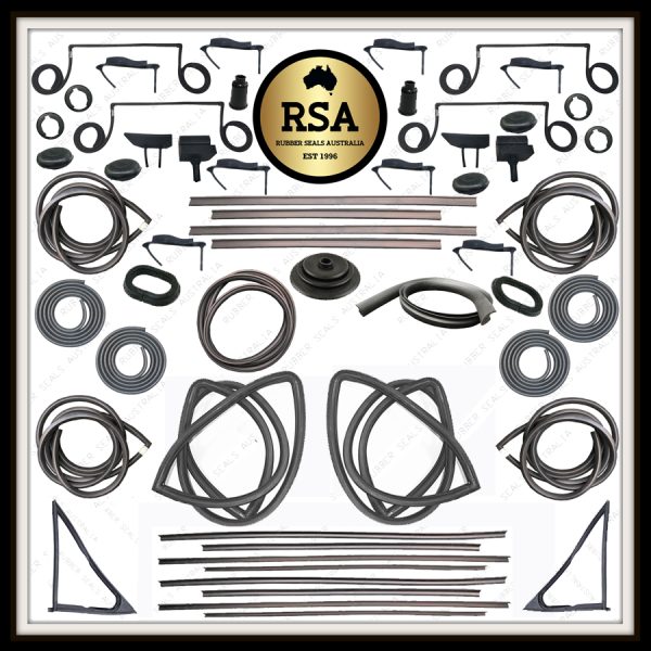 A Rubber Kit Suits Datsun 1200 Sedan - Chrome Type Screen Seals