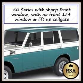 50 Series with Sharp Front Door Corner, with no Front 1/4 Window and Lift up Tailgate