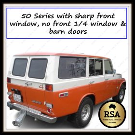 50 Series with Sharp Front Door Corner, with no Front 1/4 Window and Barn Doors