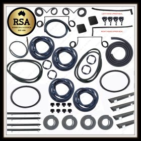 A Rubber Kit Suits Toyota 60 Series Wagon with no Front 1/4 Window, Fixed Side Window & Rear Barn Doors