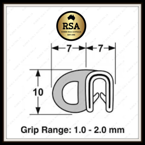 RSA-P058 – Small Side Pinchweld sold per metre | Rubber Seals Australia