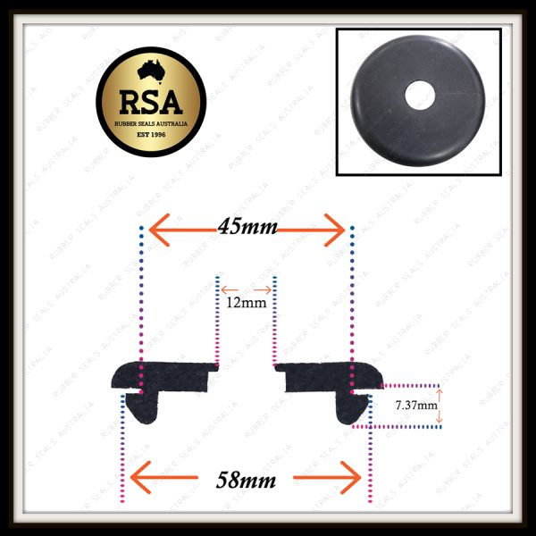 Firewall 'Circle' Wiring Harness Grommet suits Toyota 20 & 40 Series Landcruiser + Early Coaster Bus BB10 - Image 2