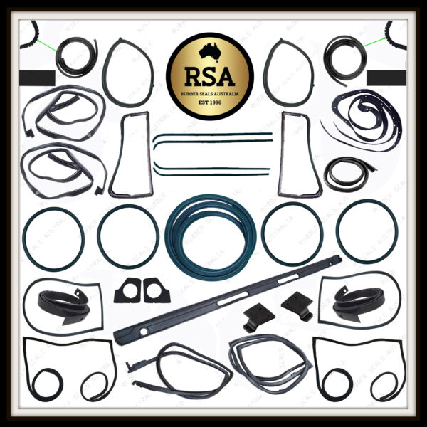 A Cab Rubber Kit Suits Toyota 40 Series Shorty Landcruiser with Quarter Window / Barn Doors / Pop Outside Windows 1976-1978