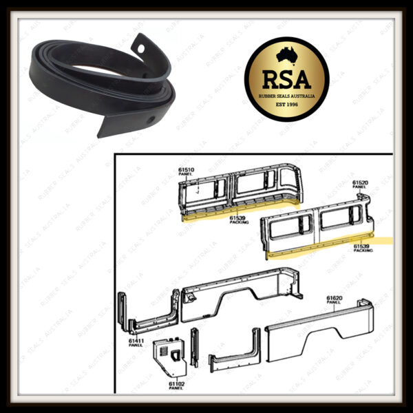 Rear Panel to Cab Seal (1) Suits Toyota FJ40 Landcruiser Troopy 1980-84