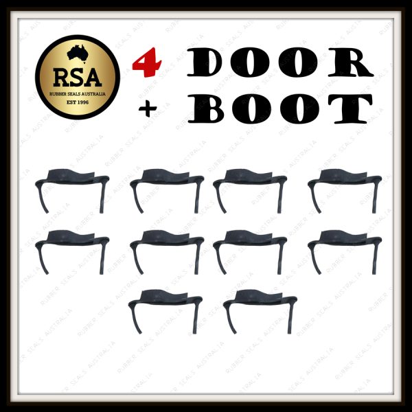 Door Drain Seal Set (10) suits Datsun 1600 510 4 Door - Does 4 Doors + Boot