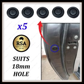 Door Hole 18mm Plastic Plugs x 5 suits Datsun / Nissan