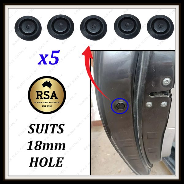 Door Hole 18mm Plastic Plugs x 5 suits Datsun / Nissan