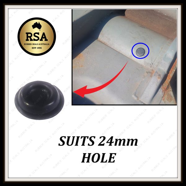 Firewall or Floor Pan Hole Grommet 24mm Front or Rear (1) suits Toyota 40 Series Landcruiser 1964-1984