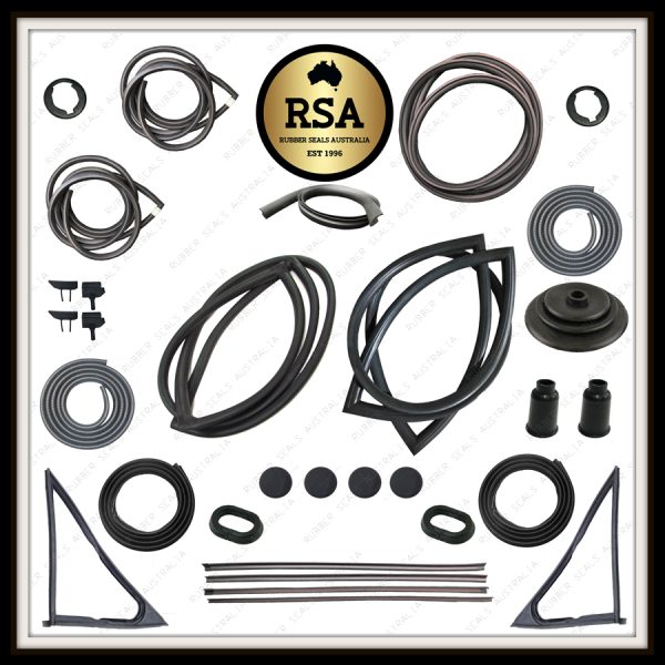 A Rubber Kit Suits Datsun 1200 2 Door Sedan – All Black Type Screen Seals