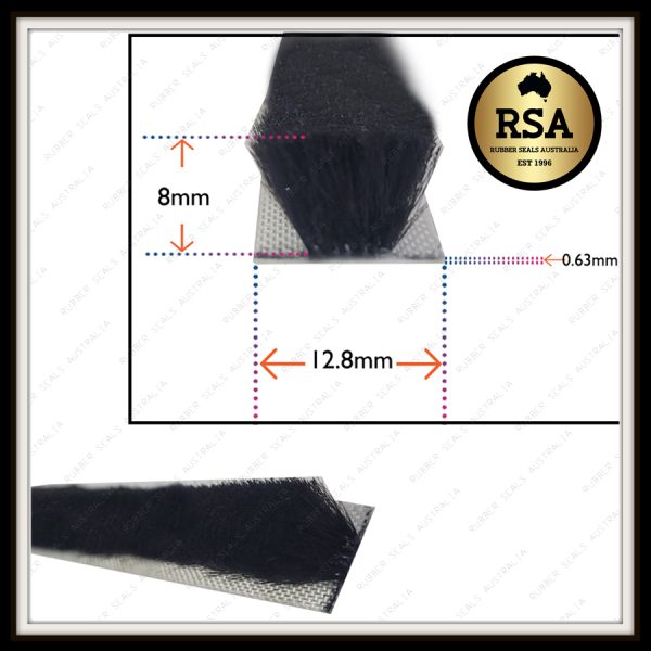 Brush Weather Stripping 8mm - Sold per Metre