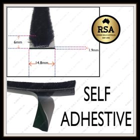 Brush Weather Stripping 6mm - Sold per Metre *** Self Adhestive***