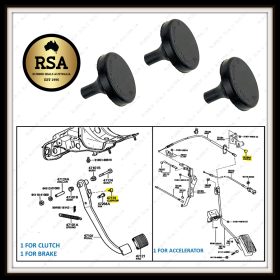 Accelerator Link Cable, Brake and Clutch Pedal Stopper Set (3) suits 60 Series Landcruisers